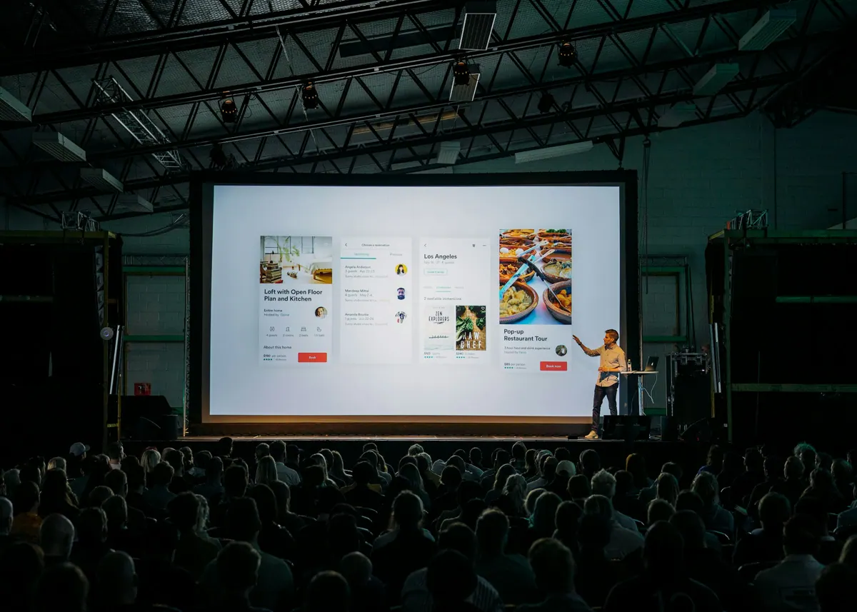 Brand launch event on stage