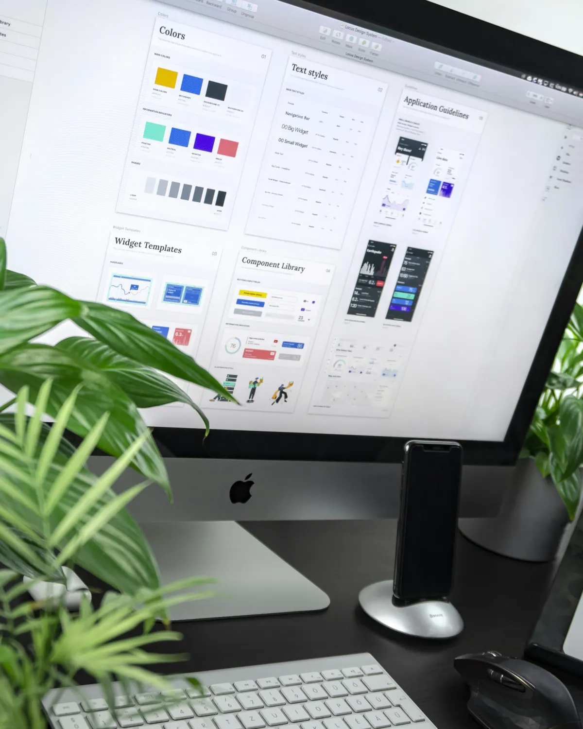 Website UI design on a monitor